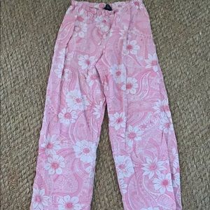 Light pink floral pants
